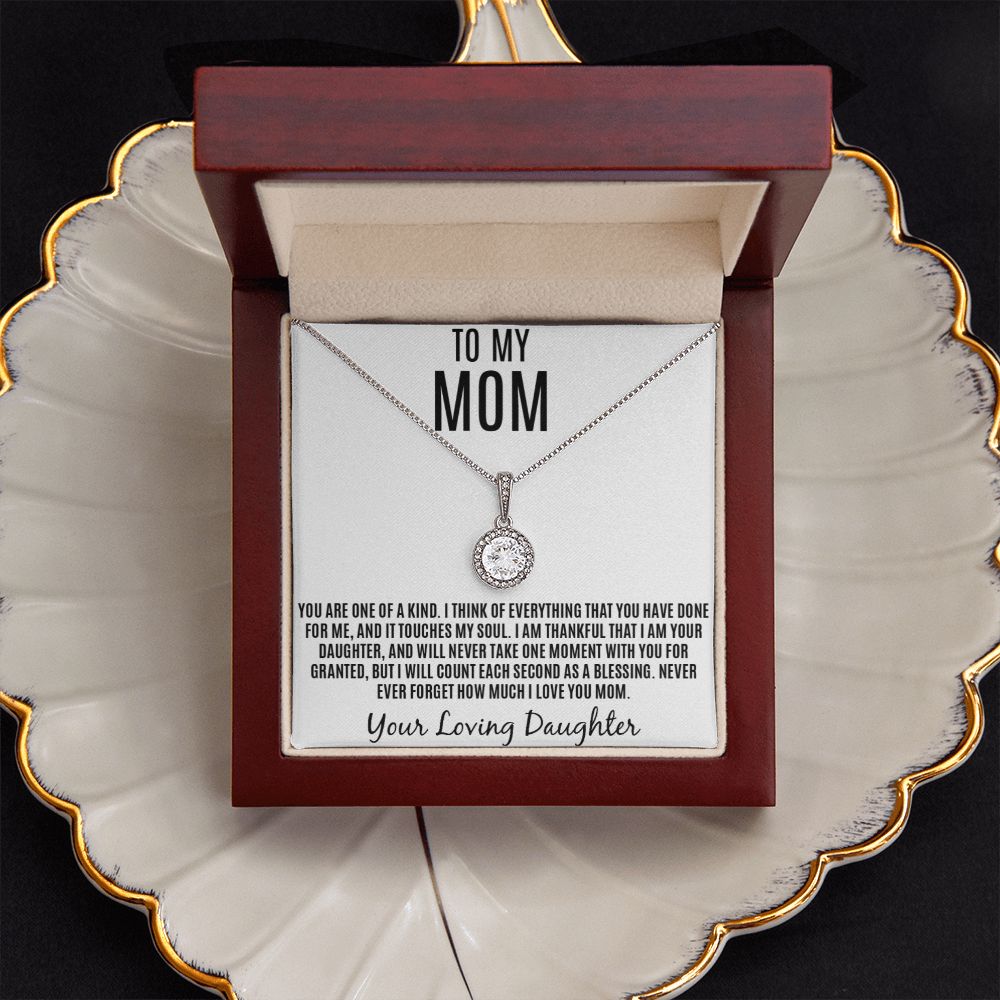 To Mom, Never Forget How Much I love You Necklace, from Daughter.