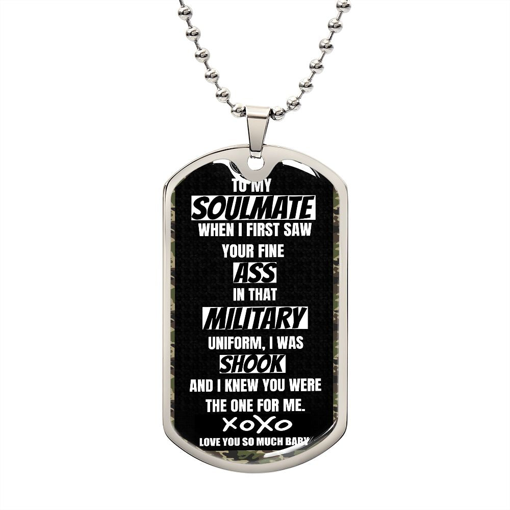 To my Military Soulmate, Dog Tags