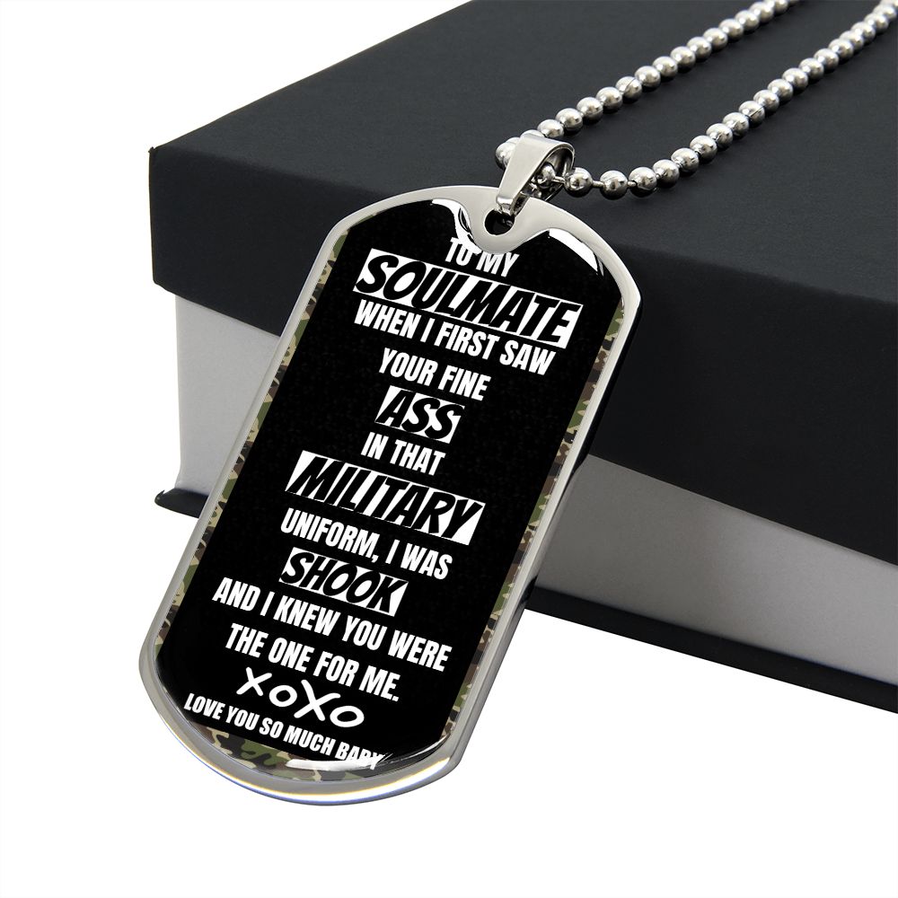 To my Military Soulmate, Dog Tags