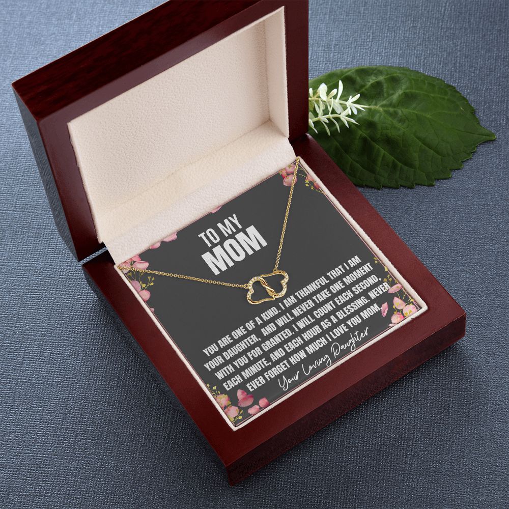 To My Mom, Pure gold heart Necklace from daughter