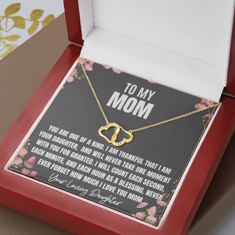 To My Mom, Pure gold heart Necklace from daughter