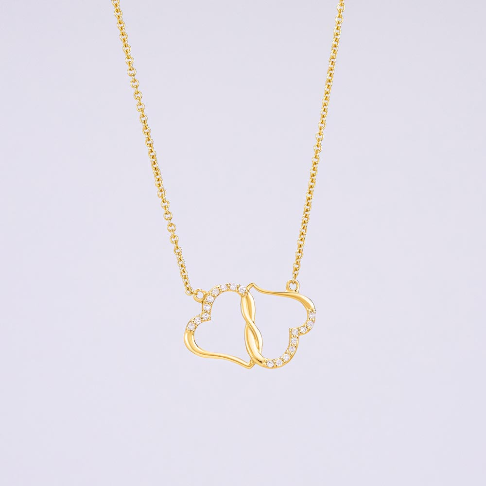 To My Beautiful Wife, Pure Gold Heart Necklace