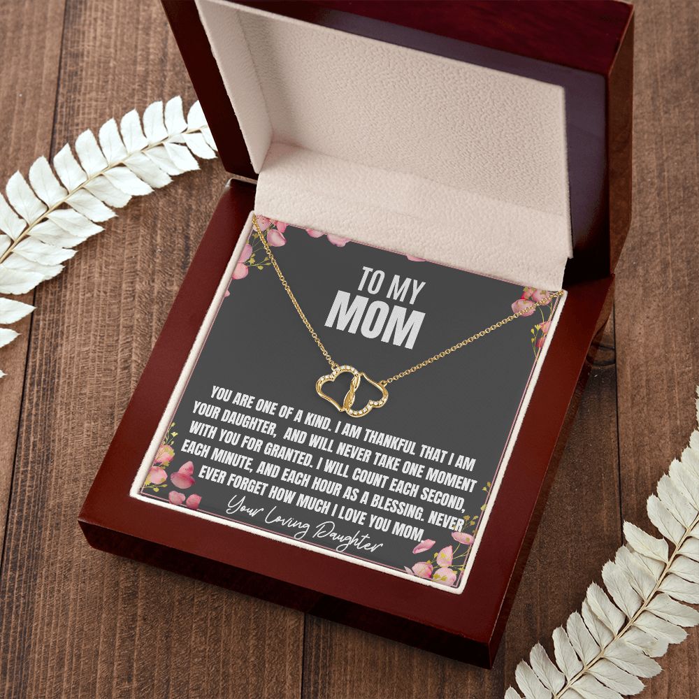 To My Mom, Pure gold heart Necklace from daughter
