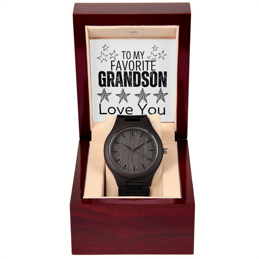 To My Favorite Grandson, Wooden watch