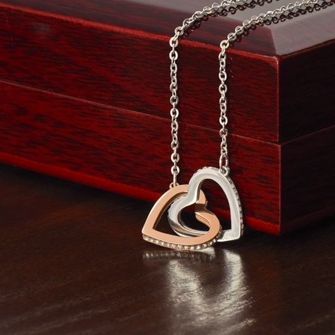 To My Beautiful Daughter From Dad Interlocking Necklace, How sweet it is to know you.